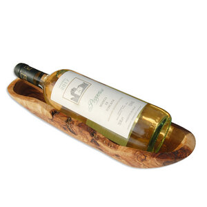 Schale als Weinpräsent 34-36 cm lang - Olivenholz erleben
