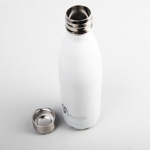 Trinkflasche aus Edelstahl weiß - Made Sustained