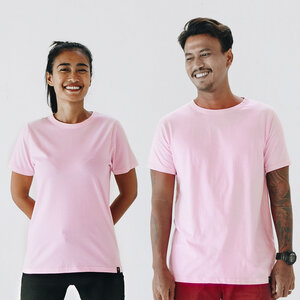 Basic Unisex T-Shirt (Bio-Baumwolle) in Pink/Weiß/Schwarz/Marineblau - The Driftwood Tales