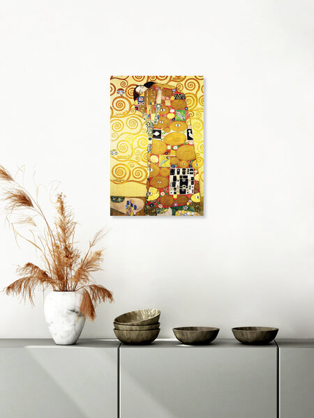 Gustav Klimt 'Der Kuss' - Gerahmtes Wandbild In 4 Größen (A4 Bis A1), Art Nouveau Gustav Klimt 'Der Kuss' - Gerahmtes Wandbild In 4 Größen (A4 Bis A1), Art Nouveau