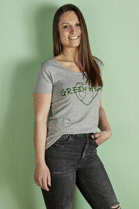 Shirt Eco Woman NIN Grau mit Statement - La Gitana