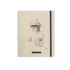 Notizbuch Graspapier "Fallenbird" (black/carton) - Swiss Brochure - Matabooks