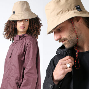 Unisex Hut im Bucket Hat-Style aus Bio-Baumwolle von JECKYBENG in caramelfarben - JECKYBENG