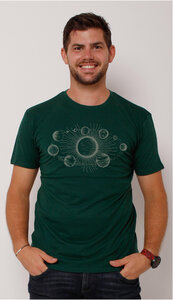 Ecovero®-Herren-T-Shirt Sonnensystem - Peaces.bio - handbedruckte Biomode