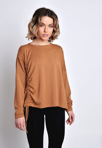 Sweatshirt, Langarmshirt mit Raffung Tencel-Modal - SinWeaver alternative fashion