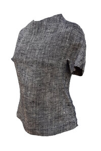 Damen Top aus Bioleinen "Karen" Anthrazit - Gudrun Beerbohm