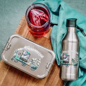 Edelstahl SET Lunchbox & Trinkflasche Kohldapflok - tindobo