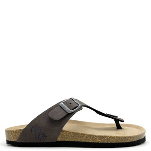 Vegane thies ® Eco Bio Thong Sandale aus rec. PET mit Kork-Tieffussbett - thies