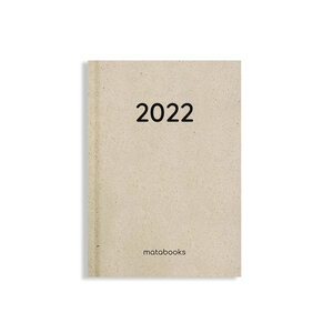 Nachhaltiger A6 Kalender 2022 aus Graspapier - Samaya (DE/EN) - Matabooks