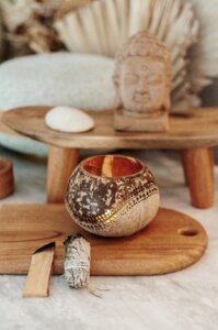 Maya Coconut Candle Holder I Hochwertiger Kokosnuss Teelichthalter - Balu Bowls