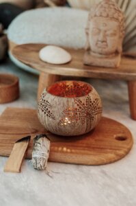 Palm Coconut Candle Holder I Hochwertiger Kokosnuss Teelichthalter - Balu Bowls
