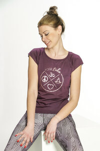 Yoga Shirt kurzarm - Bio-Baumwolle & Bambusviskose- "YogiLiebe" - YogiLiebe