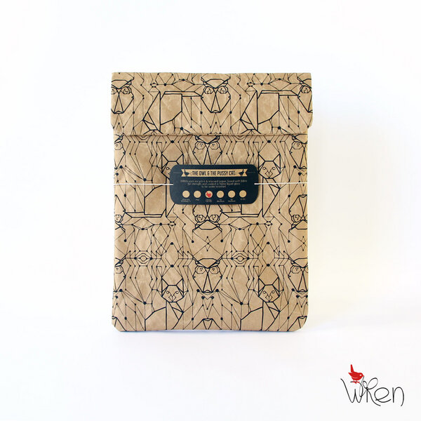 Tablet Sleeve Mit Eulen- & Katzenprint