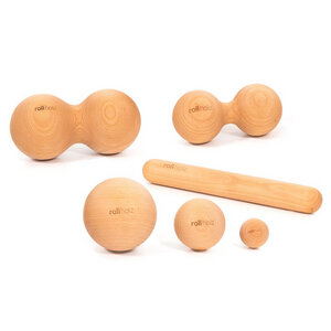 rollholz SET klein (6-teilig) - das Faszien- und Massageset aus Holz - rollholz
