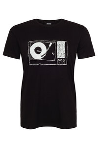 Plattenspieler Vinyl Men T-Shirt aus Biobaumwolle ILI02 schwarz - ilovemixtapes