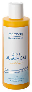 MeraSan veganes Duschgel 2in1 Natural Sanddorn für Haut & Haar - 200ml - MeraSan