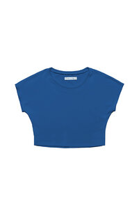 Cropped T-Shirt Modell Emma - l'amour est bleu