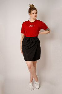 Damen Bio-Baumwoll Shirt mit Siebdruck, rot - Barbeck