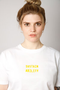 Damen Bio-Baumwoll Shirt mit Siebdruck, weiß - Barbeck