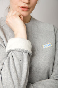 Damen Sweater aus Bio -Baumwolle, grau - Barbeck