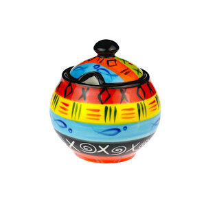 Multicoloured Ethnic - Zuckerdose - Kapula Keramik - Kapula Candles