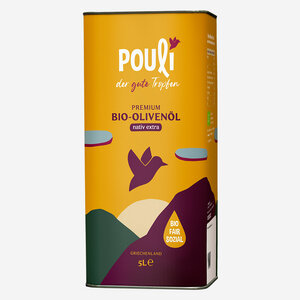 Bio-Olivenöl, nativ extra, Kanister (5-Liter) - Pouli Food