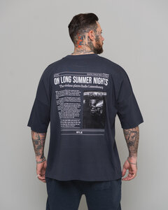 Oversize Shirt - "On Long Summer Nights" aus 100% Bio-Baumwolle - Hityl