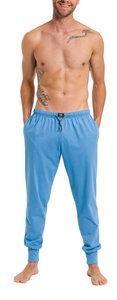 Herren Pyjamahose mit Bündchen, Seitentaschen, Single Jersey, Bio Baumwolle, GOTS - Haasis Bodywear