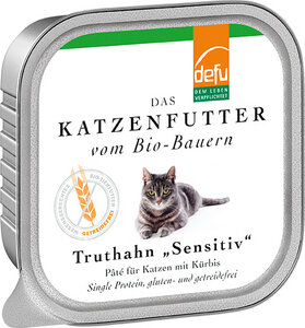 defu Bio Truthahn Sensitiv Pâté für Katzen - defu