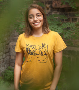 Fuchs & Hase - Frauen T-Shirt - Fair gehandelt aus Baumwolle Bio - Slub - päfjes