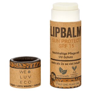 Lipbalm Sun Protect | Lippenpflege mit UV Schutz | nachhaltig | plastikfrei | vegan - WE LUV ECO