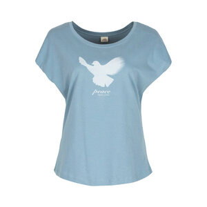PEACE - Damen - loose cut T-Shirt aus Tencel - Biobaumwolle Mix - Hellblau - Jaya