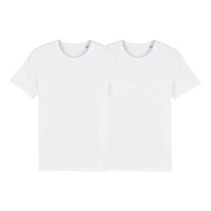 Herren/Unisex basic T-Shirt aus Bio-Baumwolle 2er Pack - schwarz/weiß - dressgoat