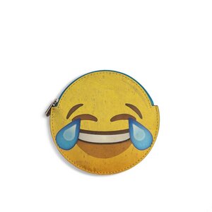 Kork Mini Geldbeutel Portemonnaie Tasche rund - Emoji - Artipel ©