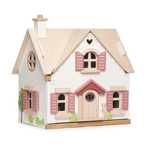 Puppenhaus aus Gummibaumholz -mit viel Zubehör - Tender Leaf Toys