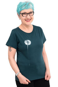 Fair-Trade-Frauenshirt "Pusteblume" - Made in Kenia - - Hirschkind