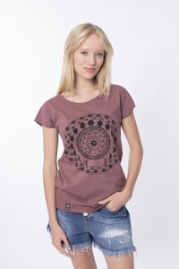 Bio T-Shirt "Lea inner circle mauve" - Zerum