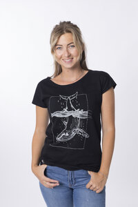 Bio T-Shirt "Lea whale square black" - Zerum