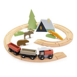 Eisenbahn - Starter Set für die Kleinen ab 3 Jahre zum Schieben. - Tender Leaf Toys