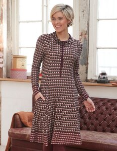 Jersey-Kleid Lidwina mit Scandi-Print - aus Viskose (EcoVero) - Deerberg