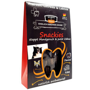 Snackies - gepuffte Hunde-Leckerlies mit Hüttenkäse und Johannisbrot - qchefs