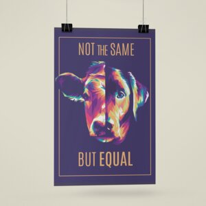 Not the same but equal - Poster - Team Vegan