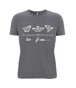 be free – Unisex Shirt “melange grey” - DENK.MAL Clothing