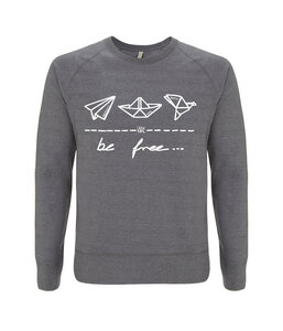be free – Unisex Sweatshirt "melange grey” - DENK.MAL Clothing