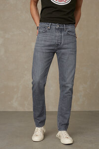Slim-Fit Jeans aus Recycling und Bio Baumwolle - John - Carson Flintstone Grey Worn - Kings Of Indigo