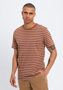 Herren T-Shirt gestreift aus weicher Baumwolle (Bio) | T-Shirt CACAO - recolution