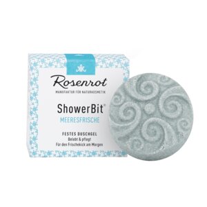 ShowerBit - festes Duschgel Meeresfrische - 60g - Rosenrot Naturkosmetik