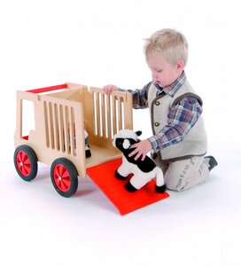 Tiertransporter super süss für Kids, aus Holz Buche massiv (ohne Deko) - Bätz Holzspielwaren