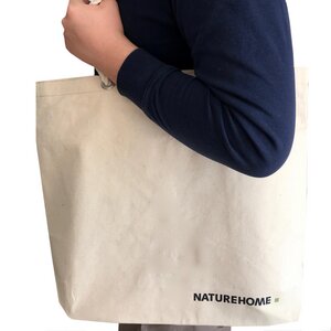 NATUREHOME Stoff-Tasche 100% Bio-Baumwolle Strandtasche Shopper - NATUREHOME
