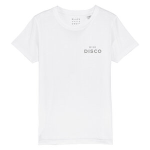 BWG Mini Disco Kinder T-shirt weiß - Blackwhitegrey